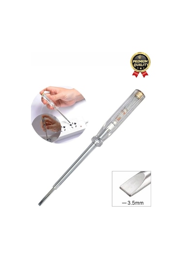 Özel Üretim Ev Ofis Akım Test Uzun Vida Tornavida Düz Uçlu Elektrik Kontrol Kalemi Seti 190mm-1 Adet