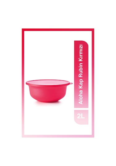 Tupperware Aloha Kap 2L Rubin Kırmızı