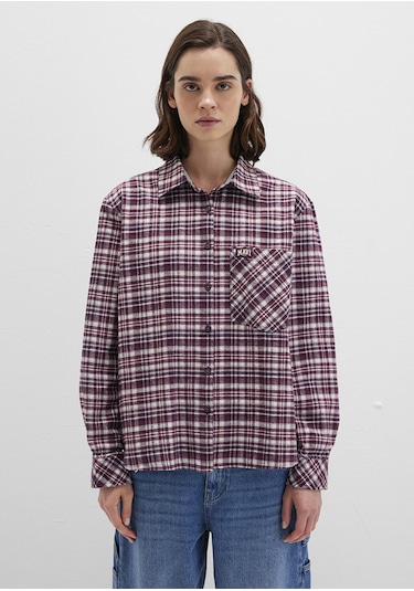 Mavi - Bordo Ekose Gömlek 1211301-90949 Bordo