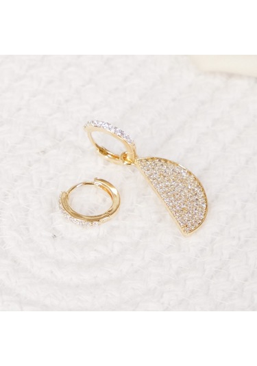 Lekka Design Kadın Kararmaz Çelik Lüks Zirkon Taşlı Karpuz Yaz Küpesi