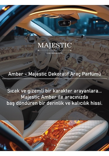 Majestic Oto Kokusu Amber 7 Ml - Dekoratif Araç Parfümü
