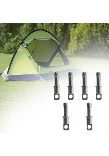 Homyl 8,5mm/0.33 Inç Çadır Kutupları Için Yedek 6'lı-paket Gümüş