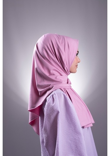 Pembe Düz Klasik Şal Viskon Kumaş Likralı Penye 202101_04 Pembe