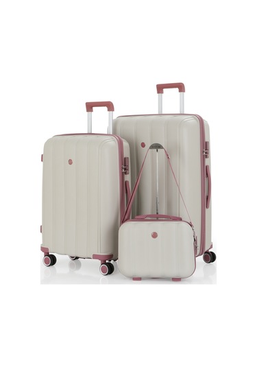 Mçs Polipropilen 3lü Valiz Seti Büyük & Orta & Makyaj V305 S21yy1000078-set 00434 3'lü Set Çok Renkli