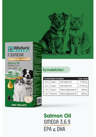 Mixtura Pharma Fjomega Kedi Ve Köpek Somon Yağı
