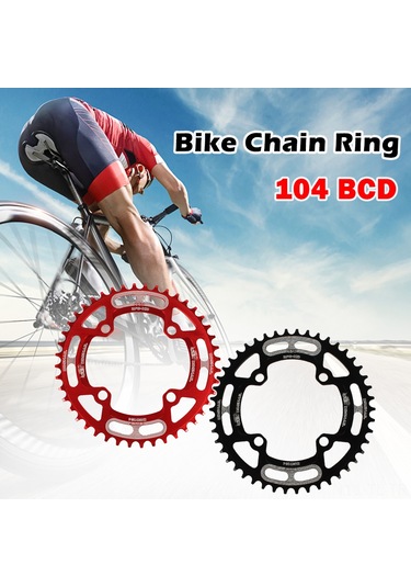 Hombey Dağ Bisikleti 104bcd Tek Disk Zincir Tersi, 7075-t6 Alüminyum, 8-12s Uyumlu, 46t Siyah