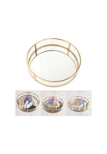 Pazly Tepsi Temizle Suntek Organizatör Masa Makyaj Için Depolama Banyo Altın A Ua Altın