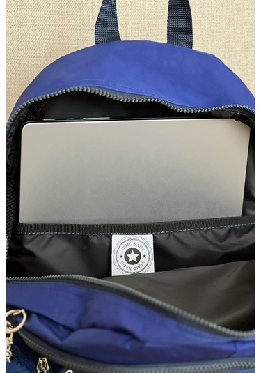 Nemo Group Saks Mavisi Okul Sırt Çantası Krinkıl Kumaş Saks Mavi