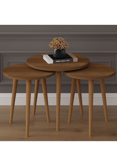 3 Lü Yuvarlak Zigon Sehpa Ahşap Ayaklı-sehpa01-nevada