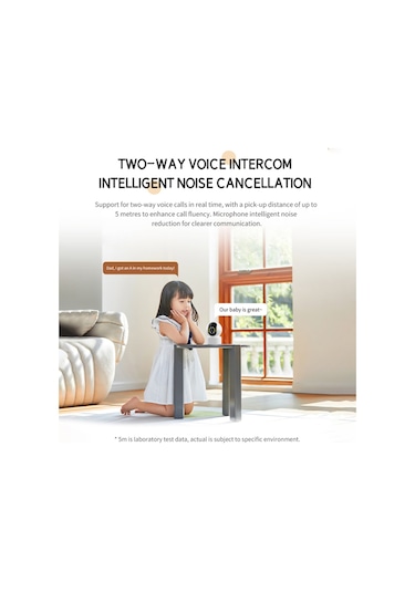 Akıllı Güvenlik Kamerası 1080p Hd Ev Kamerası Gece Görüşlü Hareket Algılama 360 Panoramik Görünüm Bebek Evcil Hayvan Yaşlılar İçin