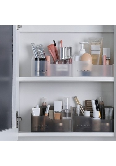 Tongxida Bosphorusboutique Siyah Sıralama Ruj Rafı Masaüstü Küçük Kozmetik Eu Dolap 2+1 Aynalı Depolama Sistemi Diğer