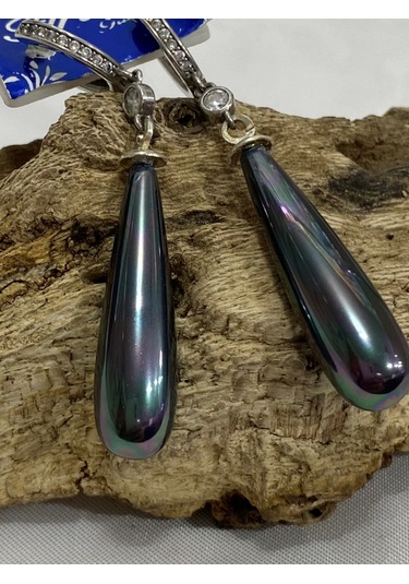 Gümüş İncili Kadın Küpe 14 MM-Gümüş