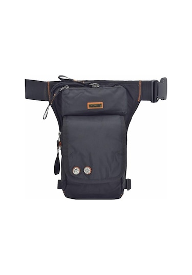 Ççs Waterproof Motosiklet Bel Bacak Çantası Siyah Çok Renkli