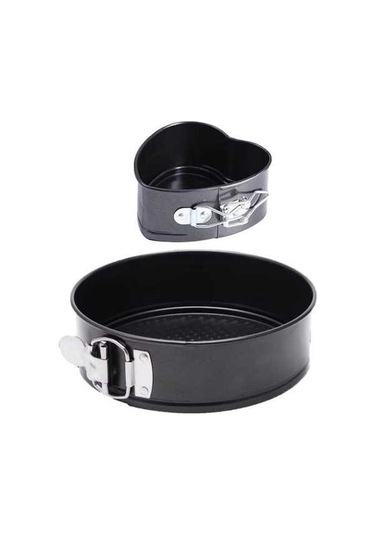 Ulzyvf Yaylı Siyah Kek Kalıpları Seti, 9-4-2 İnç Cheesecake Kalıpları, 3 Adet Siyah