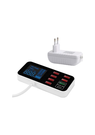Butu A9D+ Dijital Ekran USB Type-C Masaüstü Şarj Cihazı