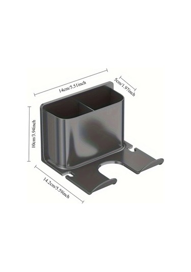 Xuweiwei Gri 1 Adet Delme Gerektirmeyen Duvara Monte Saç Kurutma Makinesi Askısı Banyo Organizatörü Gri.