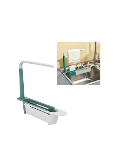 Skycity Sıvıakışlı Uzatılabilir Mutfak Lavabo Rafı - Pp Malzeme, Hava Akışı Ve Kuruluma Kolay, Yıkama Gereçlerini Saklama, Siyah Renk Rastgele Siyah