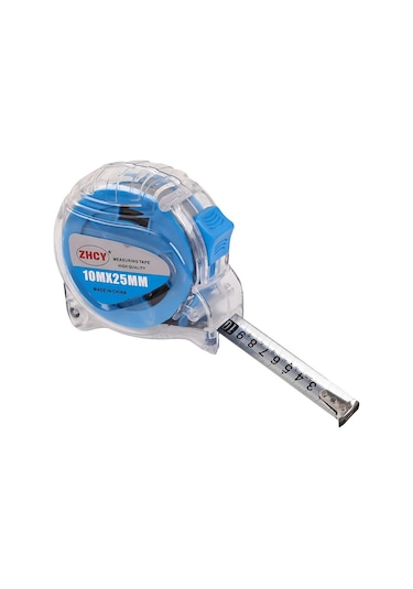 Zhcy Cy-0107 Paslanmaz Çelik Düşmeye Dayanıklı Suya Ve Paslanmaya Dayanıklı Çelik Mezura, Boyut: 10m X 25mm