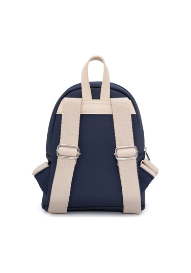 Zoe Lacivert Suni Deri Midi Sırt Çantası - Kadın Çanta Lacivert