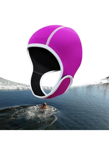 Suntek Scuba Diving Hood 2mm Neopren Dalış Wetsuit Kırmızı Kırmızı