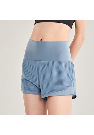 Jeemson Kadın Spor Şortu: Yoga, Koşu Ve Fitness İçin Yüksek Bel Hızlı Kuruma Özellikli Mavi Şort Mavi