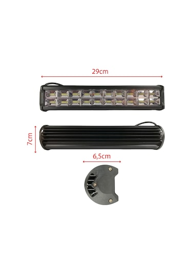 192w 64 Led Quattro Off Road Gündüz Sis Farı Lambası 29cm 12v