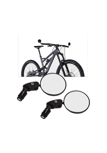 Geeroyoo Bisiklet İçin Çift Konveks Yansıta - 360 Döner, Geniş Görüş, Dayanıklı Malzeme, 18-22mm Düz Çubuk Uyumlu, Dağ Yolu Bisikleti Elektrikli Bisiklet Uygun