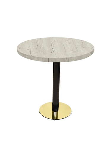 Karanfil Laminat Gold Yuvarlak Masa Q80