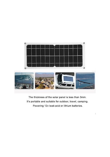 Yaozixa 120w Monokristal Güneş Paneli, Usb Ve Dc Çıkışlı, 21% Verimlilik, Ip65 Su Geçirmez, Kontrolörlü Dış Mekan Şarj Ünitesi