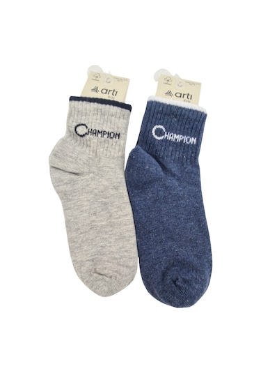 Erkek Çocuk Çorap Soket 6 Çift Siyah-lacivert-gri-beyaz-kahve-mavi-1890 ÇoK Renkli