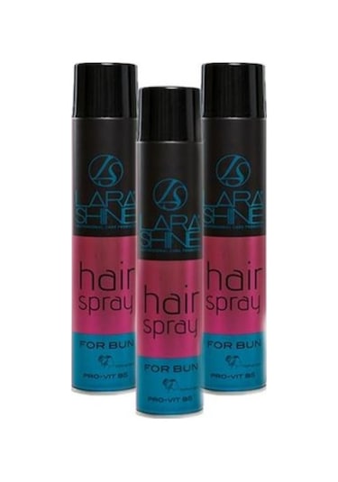 Lara Shine For Bun Topuz için Saç Spreyi 3 x 400 ML