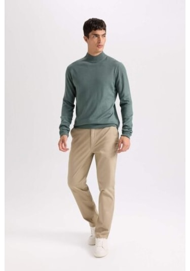 DeFacto Regular Fit Normal Kesim Yazlık Düz Paça Chino Kanvas Pantolon D7349AX25SPBG129