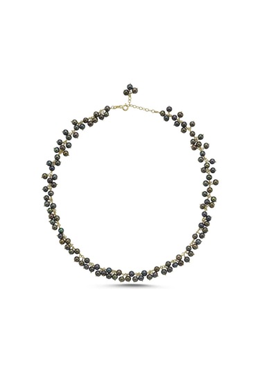 4,5 Mm Sallantılı Doğal İnci Kolye Vrtz110322syhs40 Sarı