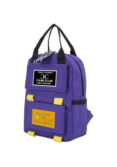 Case Club Kadın Çantası Yandan Cepli Su Geçirmmez Kumaş Mor