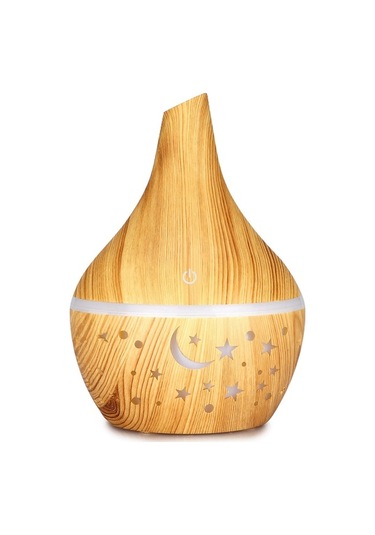 Moly 7 Renkli Led Aromaterapi Dağıtıcı, 300ml, Usb Şarjlı, Yumuşak Ahşap Desenli, Düşük Gürültülü