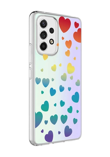 Khayra Galaxy Uyumlu A13 4g Kılıf M-blue Desenli Kapak - Heart No3 Heart No3
