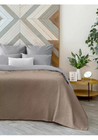 Loveme 200x220 Cm Hasır Dokulu Yatak Örtüsü 59429588 Kakao