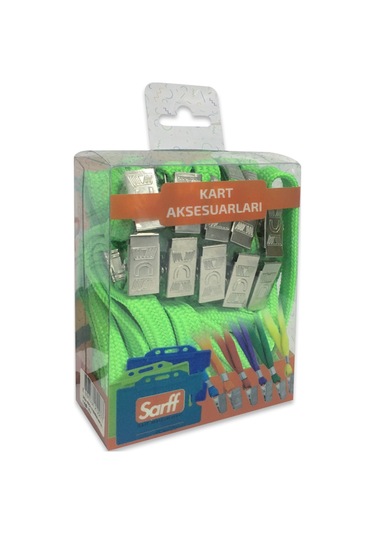 Sarff Metal Klipsli Fıstık Yeşili Askı İpi 10'lu Blister