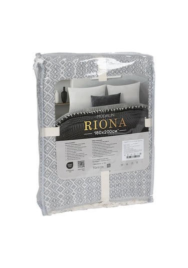 Battaniye Pamuk Riona 180x200 Cm Gri