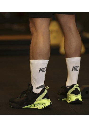 MuscleCloth Stay Fresh Uzun Çorap 3'Lü Paket Gri Beyaz Siyah Çok Renkli