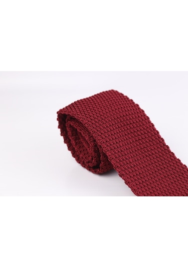 Demfashion Özel Desenli Örme Kravat - Kırmızı (533047588) Kırmızı