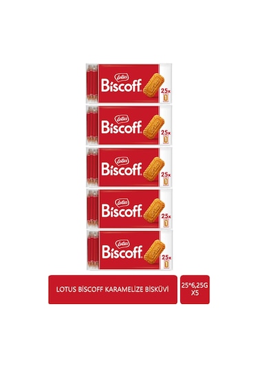 Biscoff 25 6,25 G Karamelize Mini Bisküvi X 5
