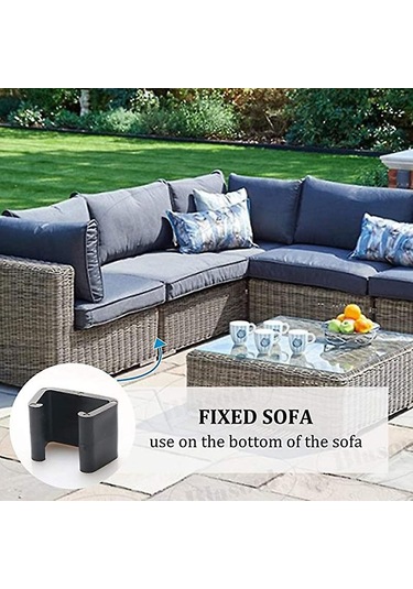 10 Adet Veranda Mobilya Kelepçesi, Örgülü Mobilya Kelepçesi, Kanepe Kelepçesi Diğer