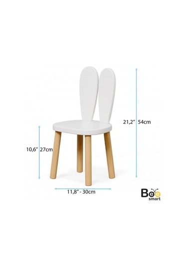 Bee Smart Ms-11 Beyaz Naturel Masa Sandalye Seti 1 Masa 2 Sanda BEESMART.010 Diğer
