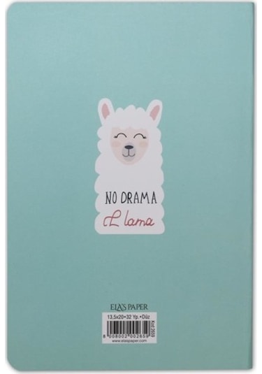 Ela's Paper Lama Çizgisiz Defter Mavi