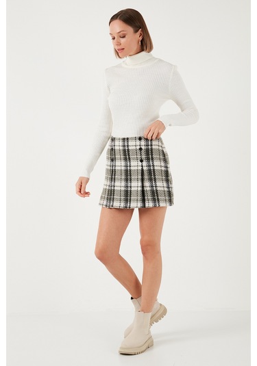 Lela Regular Fit Kışlık Tüvit Mini Bayan Şort Etek 611Et0020 Haki