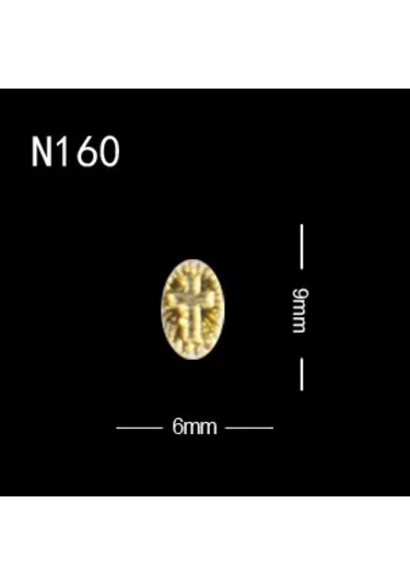 Tszs 3d Altın Alaşım İsa Kalp Çapraz Tanrıça Serisi Tırnak Metal Charms Çiçek Gül Çivi Sanat Dekorasyon Takı Salon İçin Gökyüzü Mavi