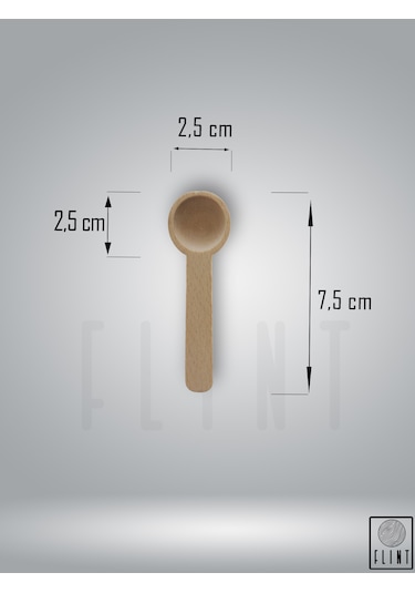 Gürgen El Yapımı Tahta Ahşap 6'lı Şeker Baharat Ölçü Kaşığı 7,5cm
