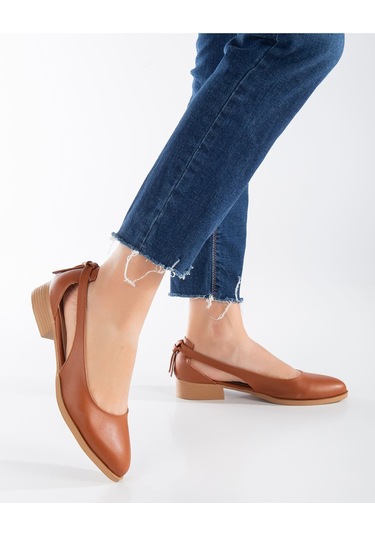 Volpen Cilt Kısa Topuk Ayakkabı Mint Yeşil Taba