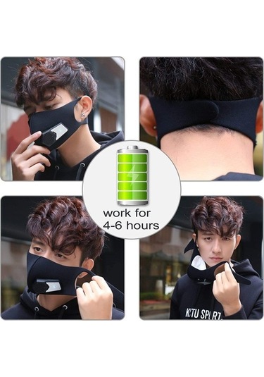 Hava Temini Için Kişisel Akıllı Elektrikli Hava Yüz Maskesi Fanı, 650mah 7269 Beyaz